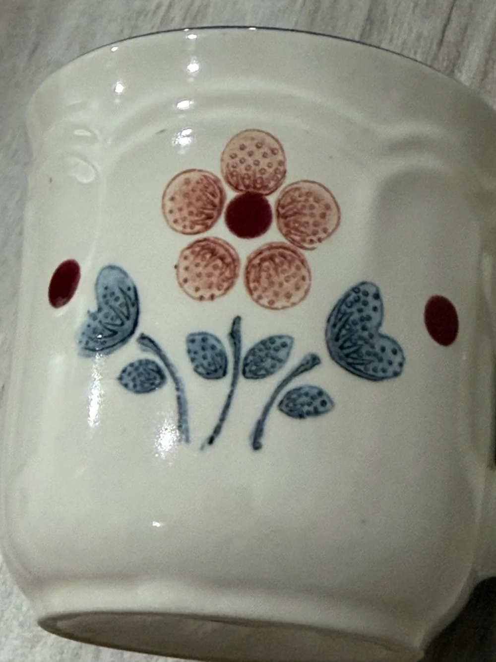 Vintage Hearthside Cumberland Brambleberry Stoneware Floral Coffee Mug Japan